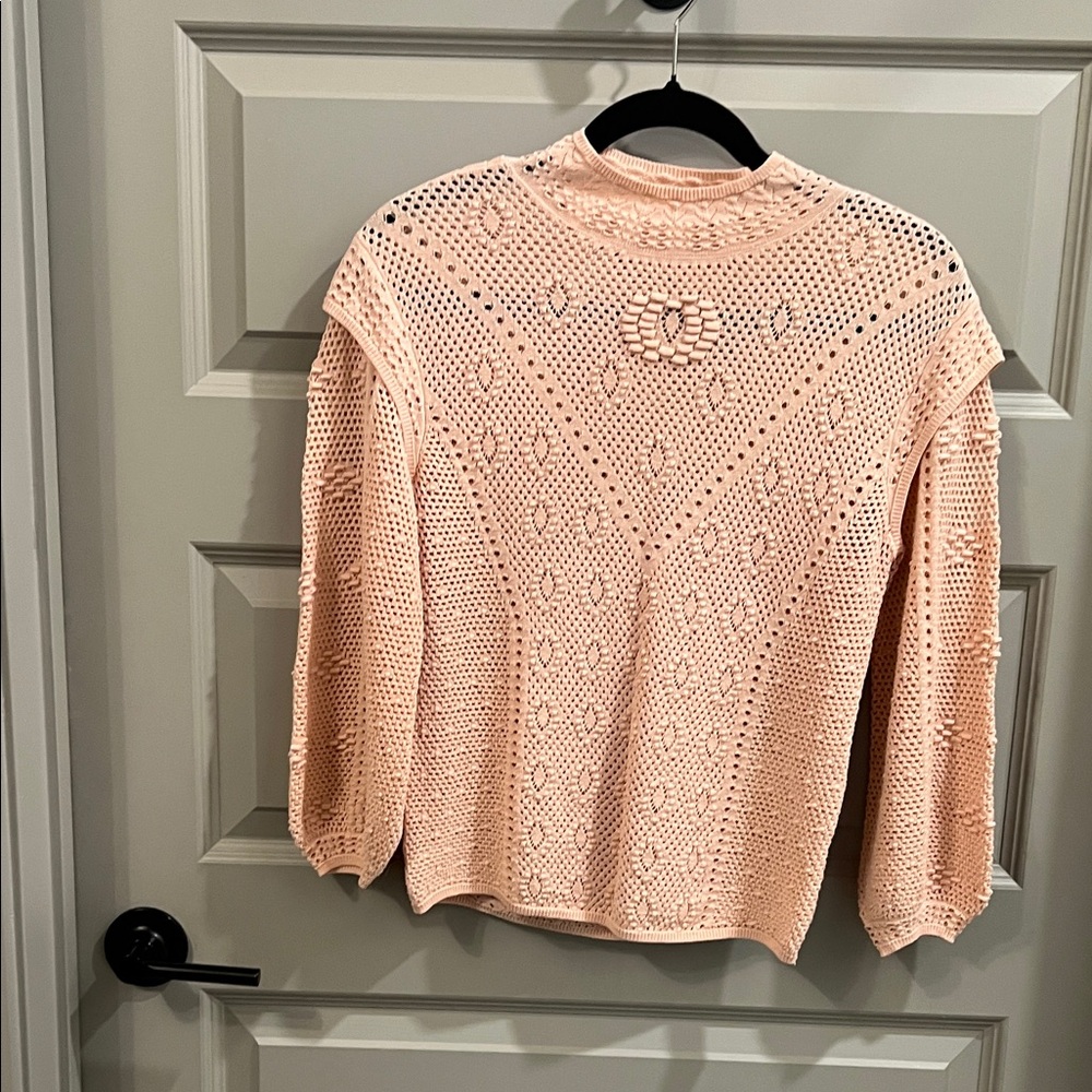 White House Black Market Light Pink Knit Sweater